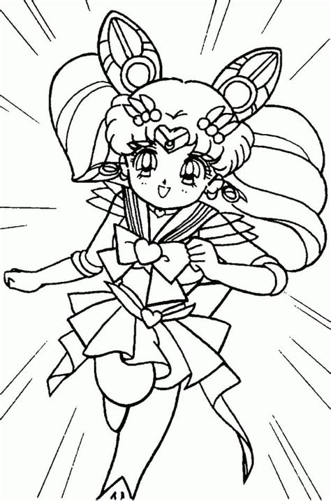 Coloriage Sailor Chibi Moon Chibiusa Tsukino T L Charger Et Imprimer