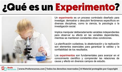 Qué es un Experimento Definición de Experimento