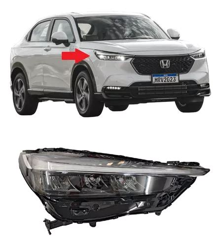 Farol Led Honda Hrv 2023 À 2024 Original Direito Preto Parcelamento