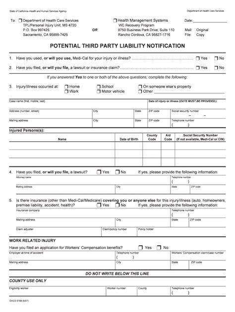 Dhcs 6168 Form Fill Online Printable Fillable Blank Pdffiller