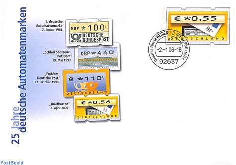 Timbre 2006 Allemagne République Fédérale Envelope 25 Years Automat