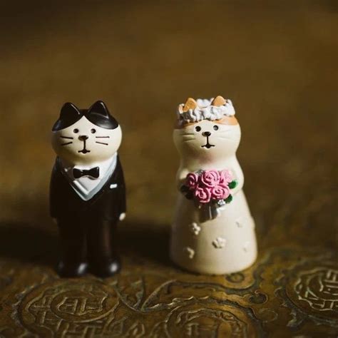 Super Cute Cat Figurines Wedding Cats Wedding Cake Toppers Cat