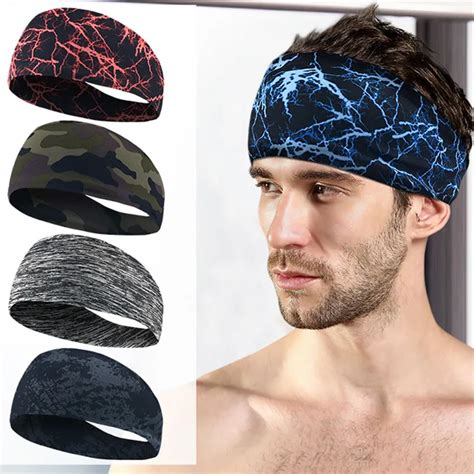 Cycling Yoga Sports Sweat Headbands Mens Sweatband Absorbent For Men