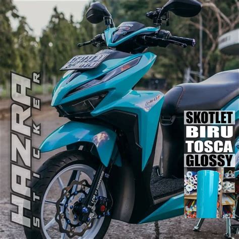 Jual Skotlet Sticker Biru Tosca Doff Glossy Scotlet Dop Gloss Skotlet