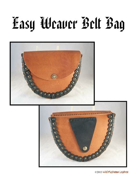 Leather Belt Bag pattern pattern for by WildMushroomLeather