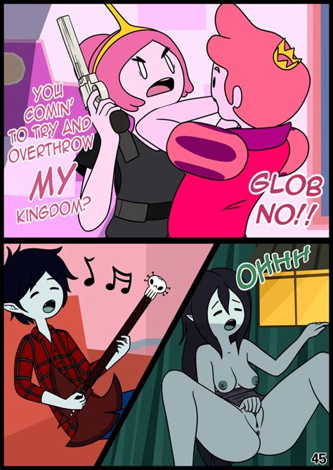 Rule 34 2boys 2girls Adventure Time Angry Comic Cubbychambers Female Guitar Gun Male Marceline