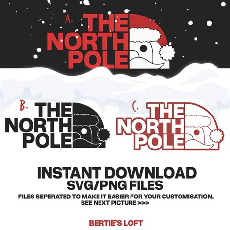 The North Pole Logo Svg The North Pole Santa Png Christmas Shirt Svg