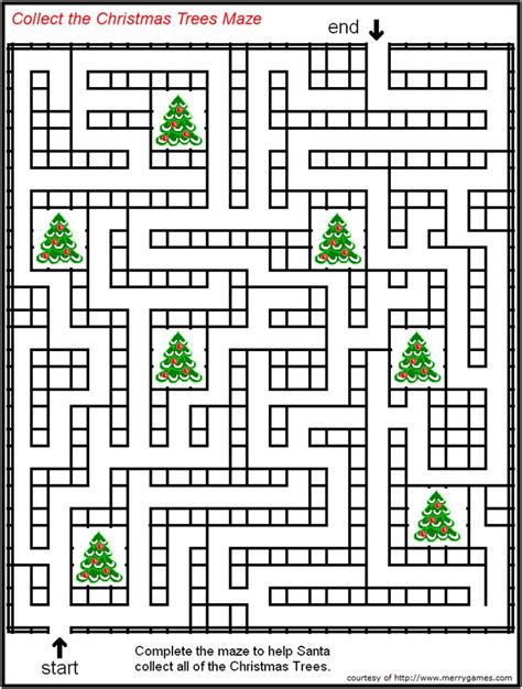 Christmas Printable Mazes