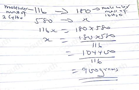 Solved Butane C H Burns In Oxygen How Many Grams Of Water Vapor H