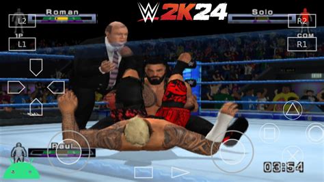 WWE 2K24 New Game For Aether SX2 PS2 Emulator On Android Roman Reigns