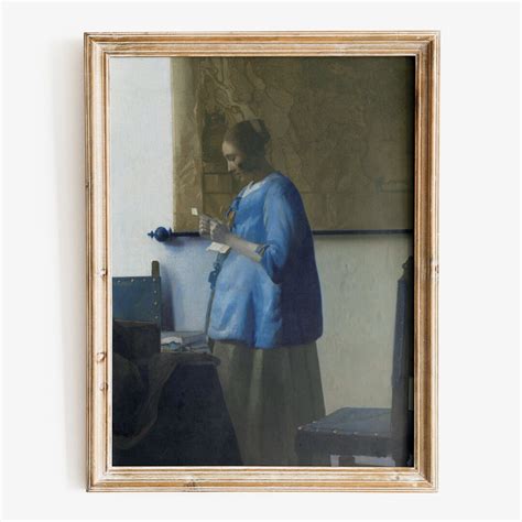 Johannes Vermeer Woman Reading A Letter Art Print Fine Art Etsy