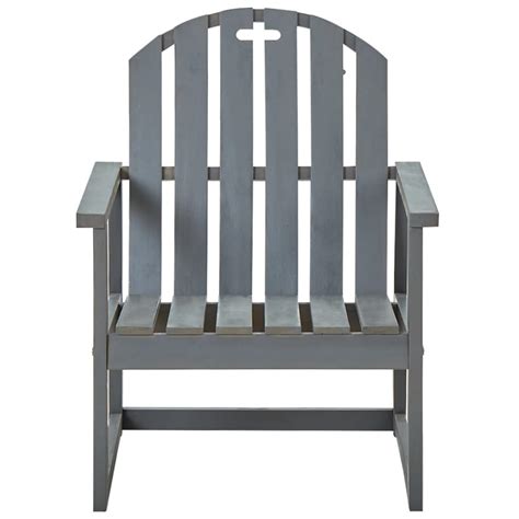 Fdit Chaises De Jardin 2 Pcs Gris Bois D Acacia SolideFDI7063373609020