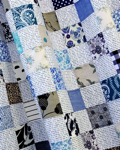 Blue and White Patchwork Quilt