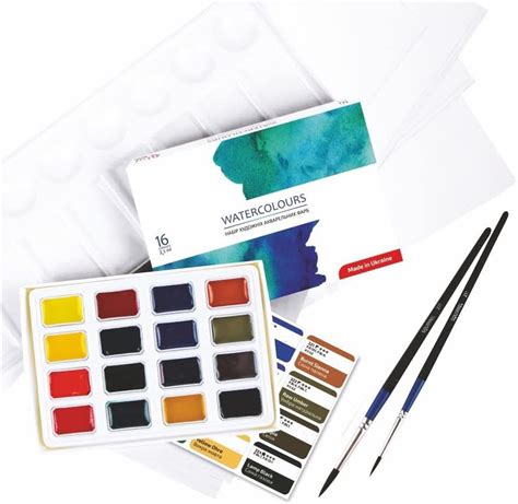 Aquarelle Peinture SET 7 Artists Aquarelle 16 Couleurs Kit Aquarelle