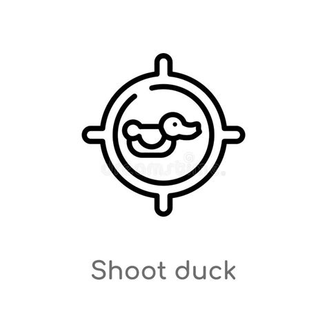 Shoot Duck Icon Vector Isolated On White Background Shoot Duck Sign