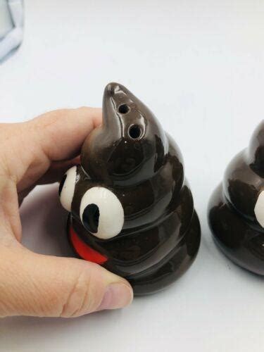 Poop Emoji Salt Pepper Shakers Emo Gee Fine Life Kitchen Collectible