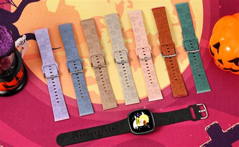 Amazon W Raar Halloween Engraved Watch Band Compatible With Fitbit