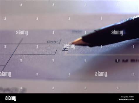 Pen And Cheque Book Stock Photo Alamy