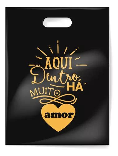 Sacola Boca De Palhaço Personalizada Loja 30x40 Preta Gold MercadoLivre