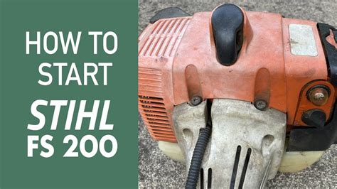 How To Cold Start A Stihl Fs Or Weed Eater Youtube