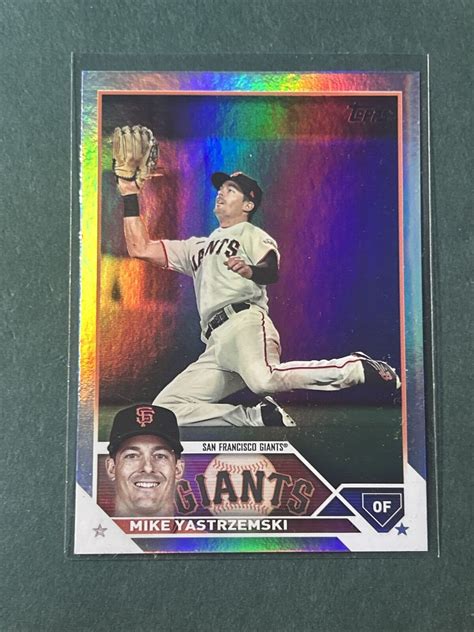 Topps Series St Edition Mike Yastrzemski Rainbow Foil Ebay