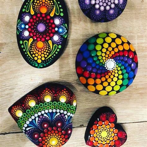 Mandala Art Rock Painting