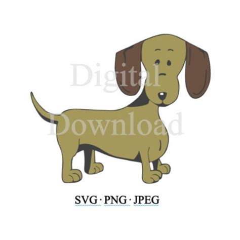 Dachshund Svg Dog Cut File Silhouette Cute Dachshund Dog Etsy