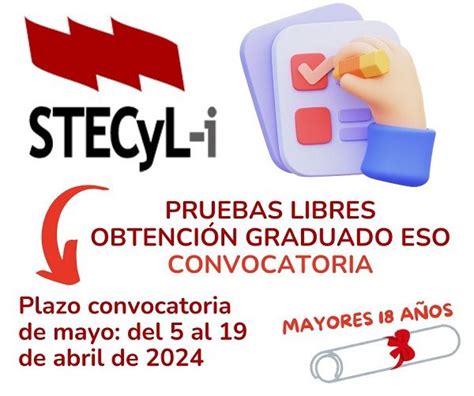 Convocatoria 2024 Pruebas Libres Obtención Título Graduado en ESO