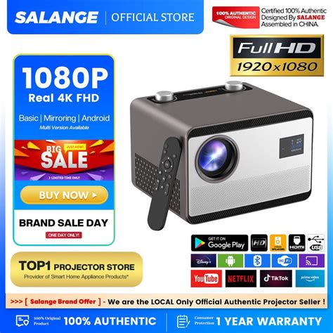 Auto Focus Keystone Salange S3 Android TV 9 0Projector 2024 Upgraded