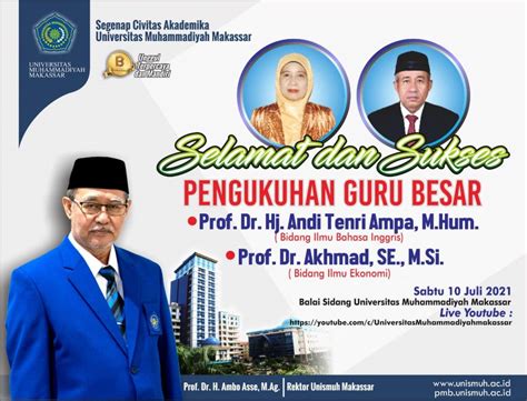 Besok Unismuh Kukuhkan Dua Guru Besar Dan Pantau Hilal Awal Dzulhijjah