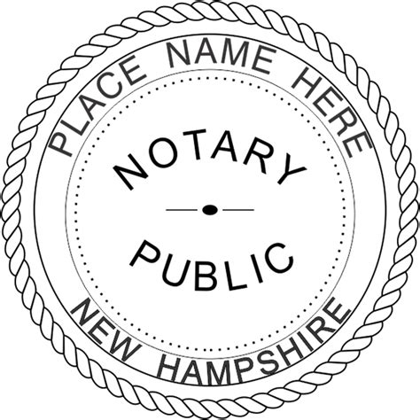 New Hampshire Notary Seal Round All State Notary Supplies