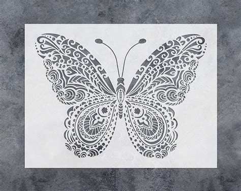 Amazon Gss Designs Butterfly Wall Decor Stencil Mandala