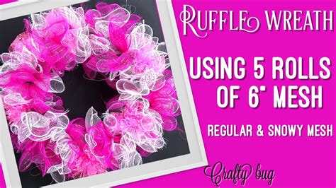 Ruffle Wreath Using 5 Rolls Of 6 Deco Mesh Valentines Wreath