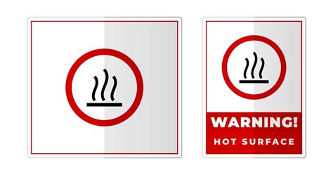 Hot Surface Warning Sign Label Symbol Icon Vector Illustration