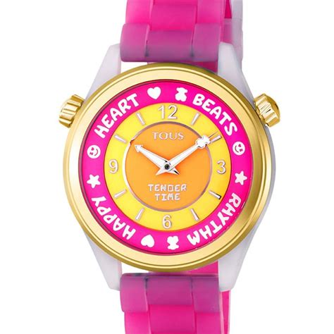 Reloj Tous Watches Tender Time Mujer Rosa Y Amarillo Anal Gico