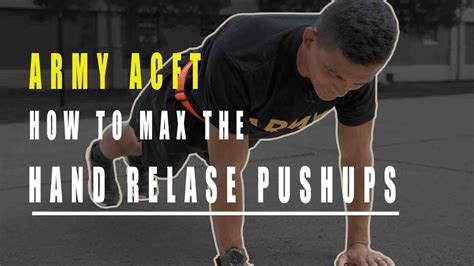 QUICK TIP How To MAXIMIZE Your Hand Release Pushups For The ARMY ACFT