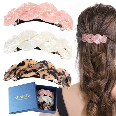 Amazon Mistofu Hair Barrettes For Women Pcs Large Barrettes