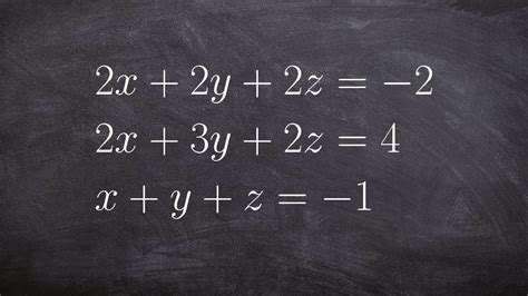 System Of Equations Three Equations