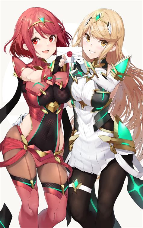 Pyra Mythra And Mythra Xenoblade Chronicles And 2 More Drawn By