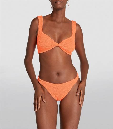 Womens Hunza G Orange Twist Juno Bikini Harrods Uk