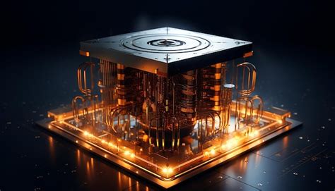 Premium AI Image | Quantum computer Futuristic digital computer design