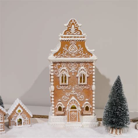 Braxio Gingerbread House Christmas Decorations Indoor Resin Christmas