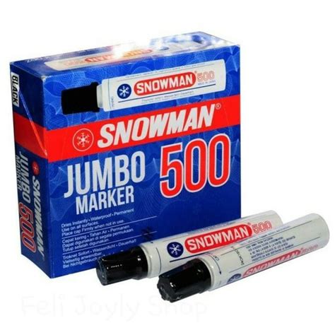 Jual Spidol Permanent Marker Jumbo J500 Snowman Hitam Di Lapak ATK