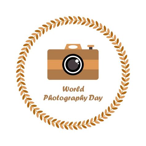 Dia Mundial Da Fotografia Vetorial Vetor Premium