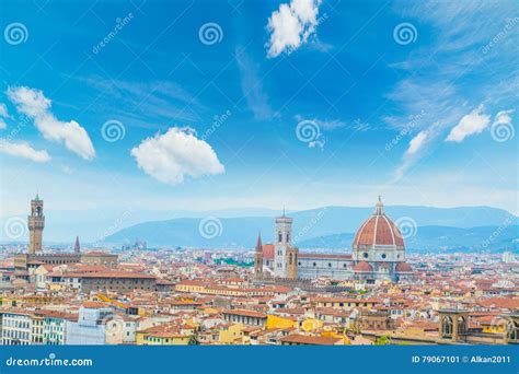 Clouds Over Florence Cityscape Stock Image Image Of Travel Panorama