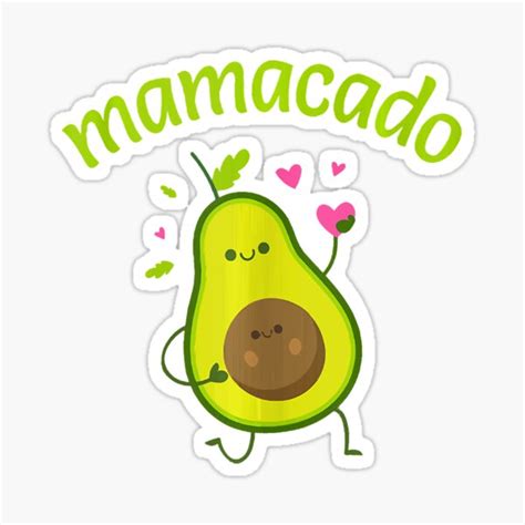 Mamacado Avocado Pregnant Mom Pregnancy Women Mother Gift Sticker By