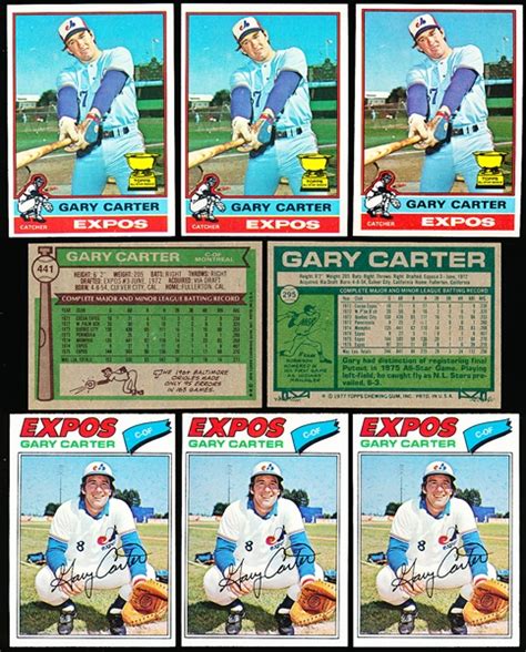 Lot Detail 1976 77 Topps Baseball Gary Carter 15 Asst