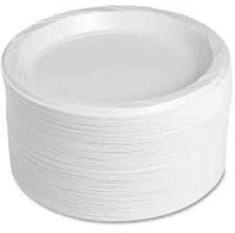 Disposable Biodegradable And Eco Friendly White Plain Round Paper