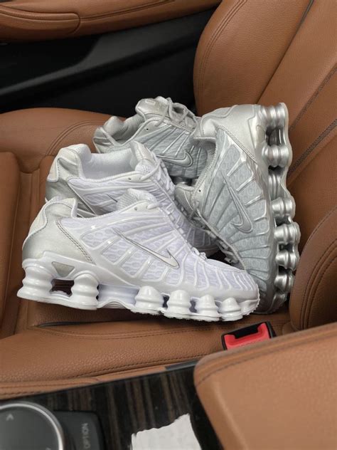 БЕЗ ПЕРЕДОПЛАТИ Nike Shox TL white metallic hematite найк білі 2 469