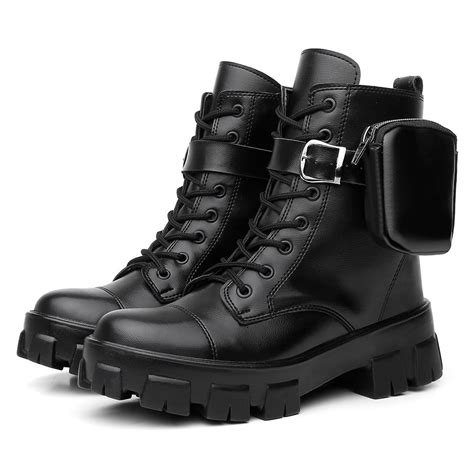 Bota Coturno Feminino Tratorado Militar Bolsinha Lateral Remov Vel